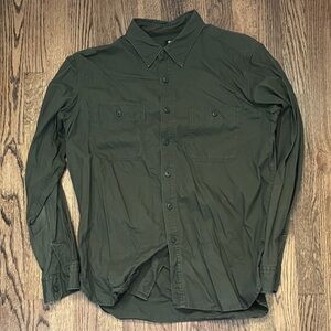 Olive Green Uniqlo Work Shirt / Overshirt